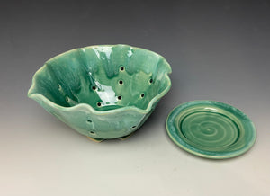 Seafoam Green Lotus Berry Bowl