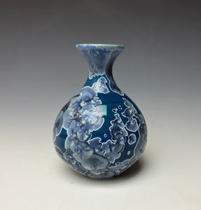 Crystalline Glazed Mini Vase in Atlantic Storm Blue 5