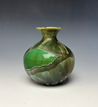 Load image into Gallery viewer, Green Galaxy Crystalline Glazed Mini Vase 2
