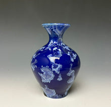 Load image into Gallery viewer, Winter Sky Blue Crystalline Glazed Mini Vase
