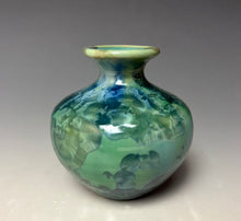 Load image into Gallery viewer, Crystalline Mini Vase in Light Green and Blue
