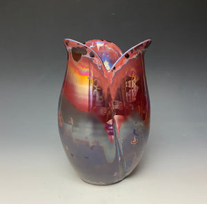 Tulip Vase- Ruby #3