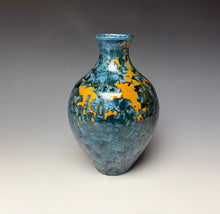 Load image into Gallery viewer, Blue and Orange Crystalline Glazed Vase 2
