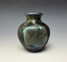 Load image into Gallery viewer, Cobalt Galaxy Crystalline Glazed Vase
