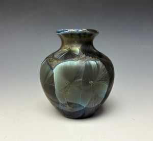 Cobalt Galaxy Crystalline Glazed Vase
