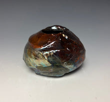 Load image into Gallery viewer, Rainbow Copper Raku Mini AirPlant Vase #8
