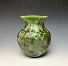 Load image into Gallery viewer, Green Galaxy Crystalline Glazed Vase 2
