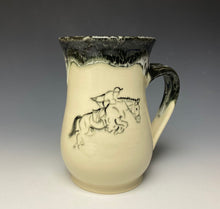 Load image into Gallery viewer, Jumping Horse &amp; Rider Mug - Jet Black
