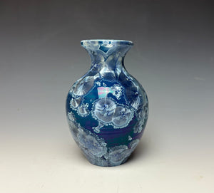 Crystalline Glazed Mini Vase in Atlantic Storm Blue 2