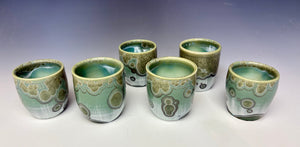 Wintergreen Crystalline Sake Cup