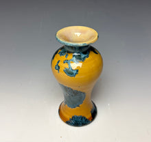 Load image into Gallery viewer, Blue and Orange Crystalline Mini Vase 2
