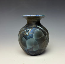 Load image into Gallery viewer, Cobalt Galaxy Crystalline Glazed Vase 2
