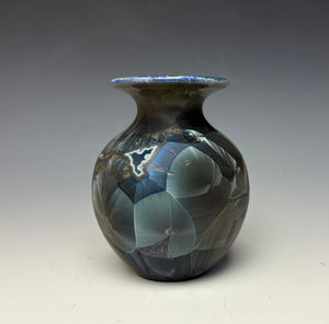 Cobalt Galaxy Crystalline Glazed Vase 2