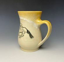 Load image into Gallery viewer, Galloping Horse &amp; Rider Mug - Sunshine Yellow
