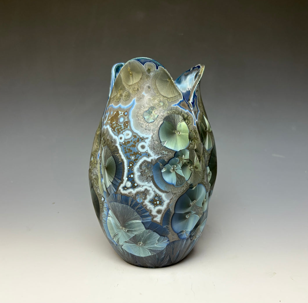 Tulip Vase- Cobalt Galaxy #2