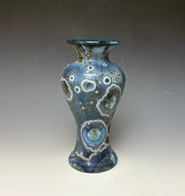 Load image into Gallery viewer, Cobalt Galaxy Crystalline Glazed Vase 2

