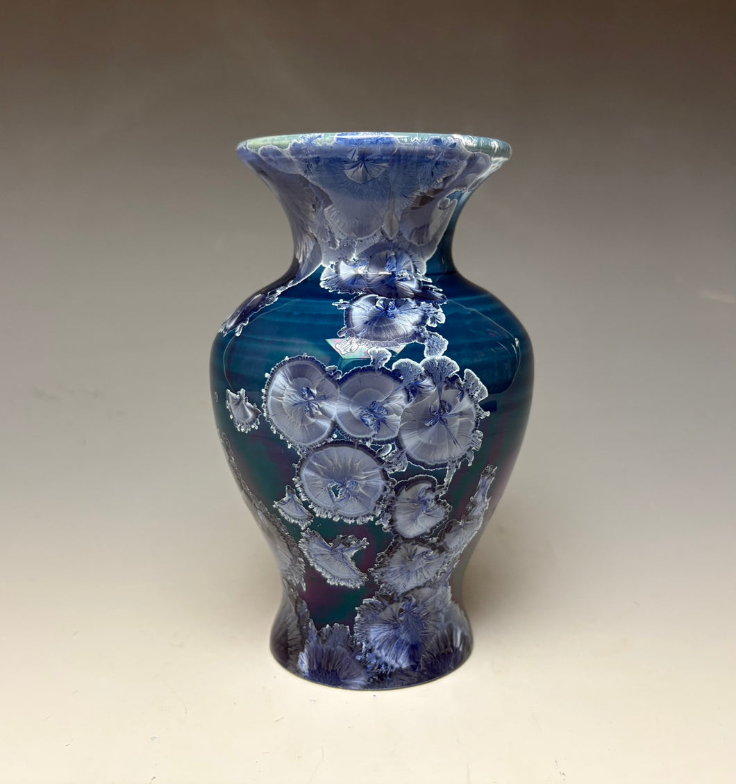 Crystalline Glazed Mini Vase in Atlantic Storm Blue 5