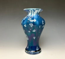 Load image into Gallery viewer, Crystalline Glazed Vase in Atlantic Storm Blue #4
