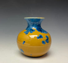 Load image into Gallery viewer, Blue and Orange Crystalline Mini Vase 2
