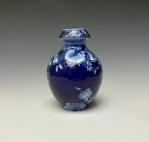Winter Sky Blue Crystalline Glazed Mini Vase #5