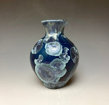 Load image into Gallery viewer, Crystalline Glazed Mini Vase in Atlantic Storm Blue 5
