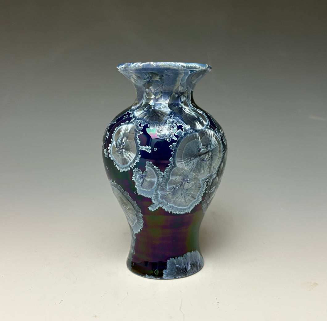 Winter Sky Blue Crystalline Glazed Mini Vase #2