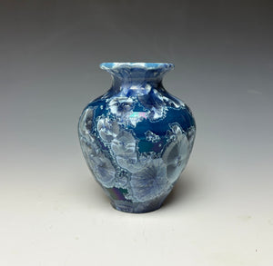 Crystalline Glazed Mini Vase in Atlantic Storm Blue 7