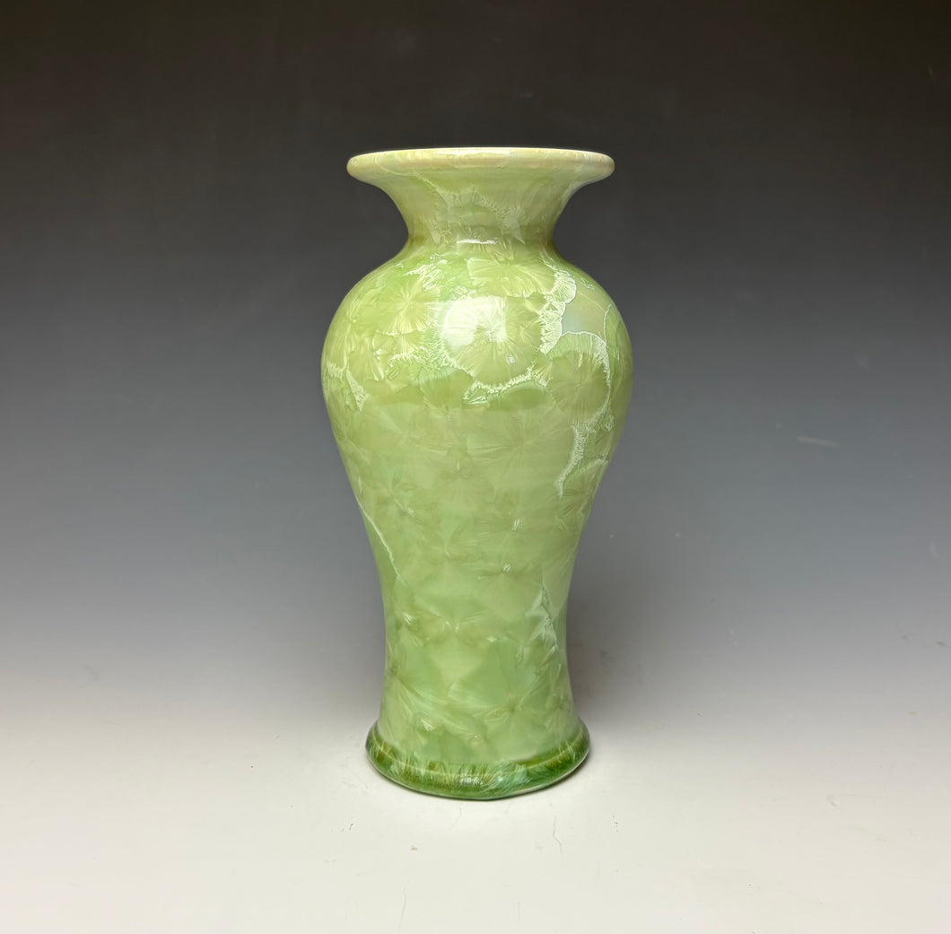 Crystalline Glazed Vase - Mint Green #2