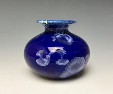 Load image into Gallery viewer, Winter Sky Blue Crystalline Glazed Mini Vase #4
