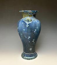 Load image into Gallery viewer, Cobalt Galaxy Crystalline Glazed Vase 14
