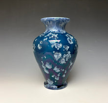 Load image into Gallery viewer, Crystalline Glazed Vase in Atlantic Storm Blue #3
