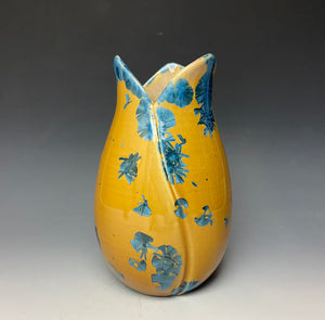 Tulip Vase- Blue and Orange #8