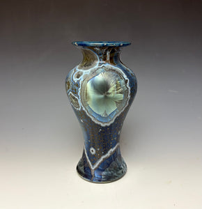 Cobalt Galaxy Crystalline Glazed Vase 2
