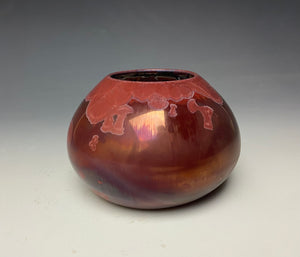 Ruby Crystalline Glazed Mini Vase