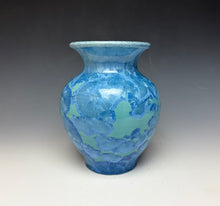 Load image into Gallery viewer, Teal Crystalline Glazed Vase
