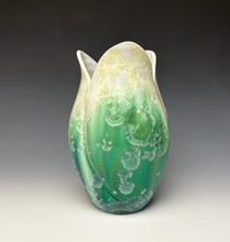 Load image into Gallery viewer, Tulip Vase- Ivory, emerald and blue
