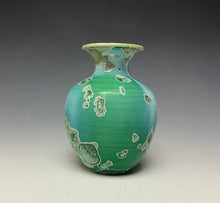 Load image into Gallery viewer, Emerald Green Crystalline Glazed Mini Vase
