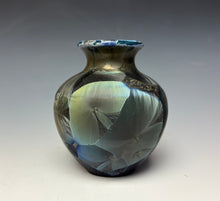 Load image into Gallery viewer, Cobalt Galaxy Crystalline Glazed Vase
