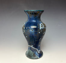 Load image into Gallery viewer, Cobalt Galaxy Crystalline Glazed Vase 6

