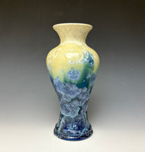 Load image into Gallery viewer, Crystalline Vase in Cream and Blue
