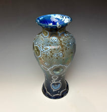Load image into Gallery viewer, Cobalt Galaxy Crystalline Glazed Vase 9
