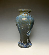 Load image into Gallery viewer, Cobalt Galaxy Crystalline Glazed Vase 13
