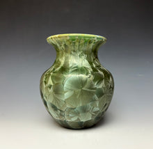 Load image into Gallery viewer, Green Galaxy Crystalline Glazed Vase 2
