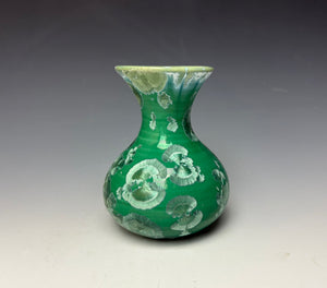 Emerald Green Crystalline Glazed Mini Vase 8