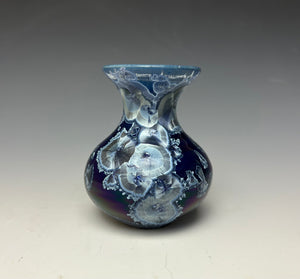 Winter Sky Blue Crystalline Glazed Mini Vase 7