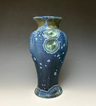 Load image into Gallery viewer, Cobalt Galaxy Crystalline Glazed Vase 14
