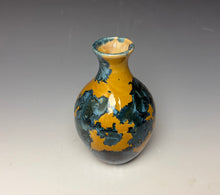 Load image into Gallery viewer, Blue and Orange Crystalline Mini Vase 3
