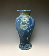 Load image into Gallery viewer, Cobalt Galaxy Crystalline Glazed Vase 14
