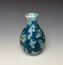 Load image into Gallery viewer, Aqua Crystalline Glazed Vase

