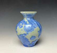 Load image into Gallery viewer, Powder Blue Crystalline Glazed Mini Vase
